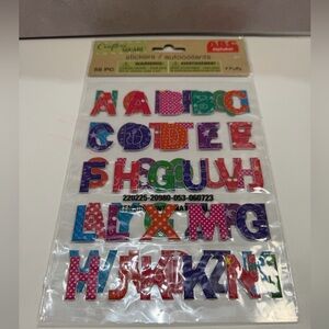 🩷5/$10 Colorful Puffy Alphabet Sticker Set - Multicolor